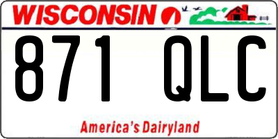 WI license plate 871QLC