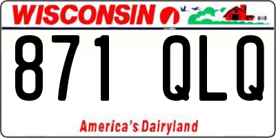 WI license plate 871QLQ