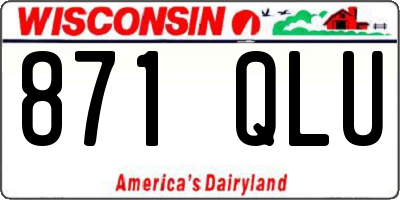 WI license plate 871QLU