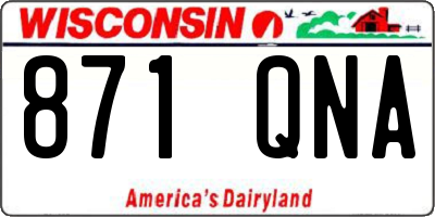 WI license plate 871QNA