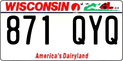 WI license plate 871QYQ