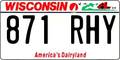 WI license plate 871RHY