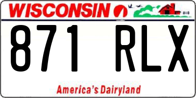 WI license plate 871RLX