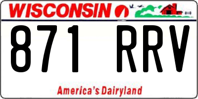 WI license plate 871RRV