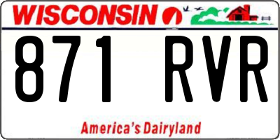 WI license plate 871RVR