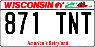 WI license plate 871TNT