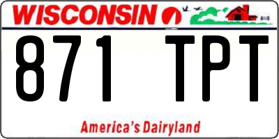 WI license plate 871TPT