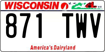 WI license plate 871TWV