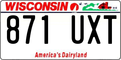 WI license plate 871UXT