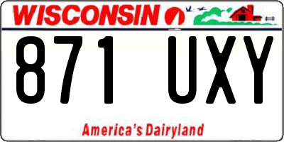 WI license plate 871UXY