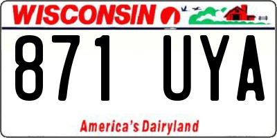 WI license plate 871UYA