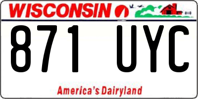 WI license plate 871UYC