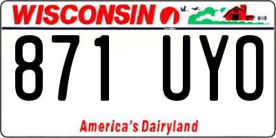 WI license plate 871UYO