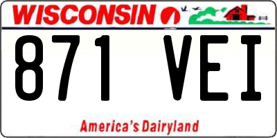 WI license plate 871VEI