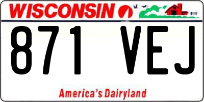 WI license plate 871VEJ