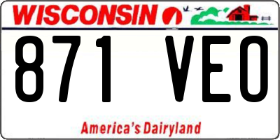 WI license plate 871VEO