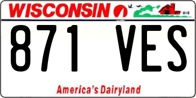 WI license plate 871VES