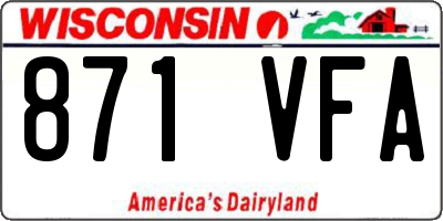 WI license plate 871VFA