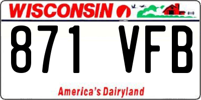 WI license plate 871VFB
