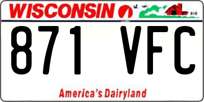WI license plate 871VFC