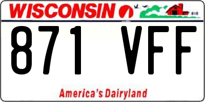 WI license plate 871VFF