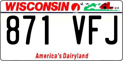 WI license plate 871VFJ