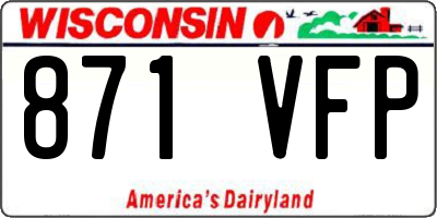 WI license plate 871VFP