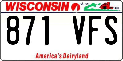 WI license plate 871VFS