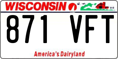 WI license plate 871VFT