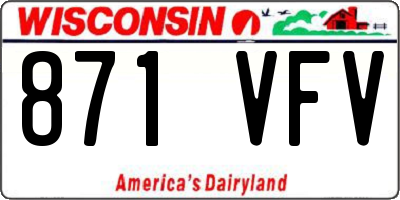 WI license plate 871VFV