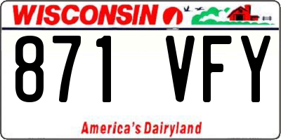 WI license plate 871VFY
