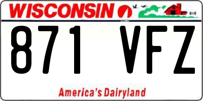 WI license plate 871VFZ