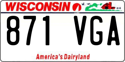 WI license plate 871VGA