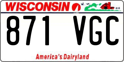 WI license plate 871VGC