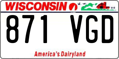 WI license plate 871VGD