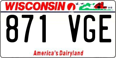 WI license plate 871VGE