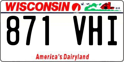 WI license plate 871VHI