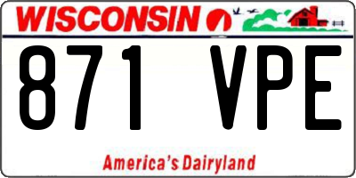 WI license plate 871VPE