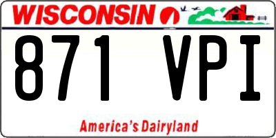 WI license plate 871VPI