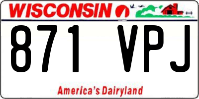 WI license plate 871VPJ