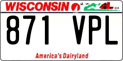 WI license plate 871VPL