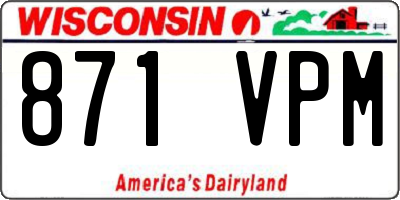 WI license plate 871VPM