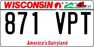 WI license plate 871VPT