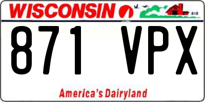 WI license plate 871VPX