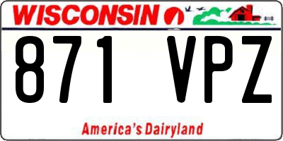 WI license plate 871VPZ
