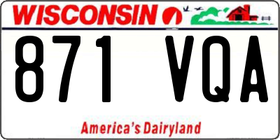 WI license plate 871VQA