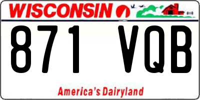 WI license plate 871VQB