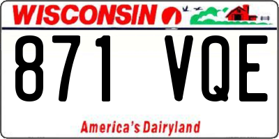 WI license plate 871VQE