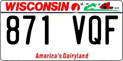 WI license plate 871VQF