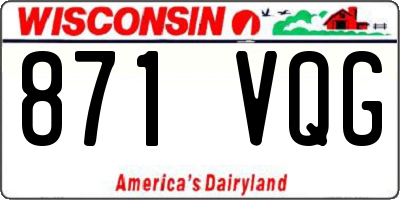 WI license plate 871VQG